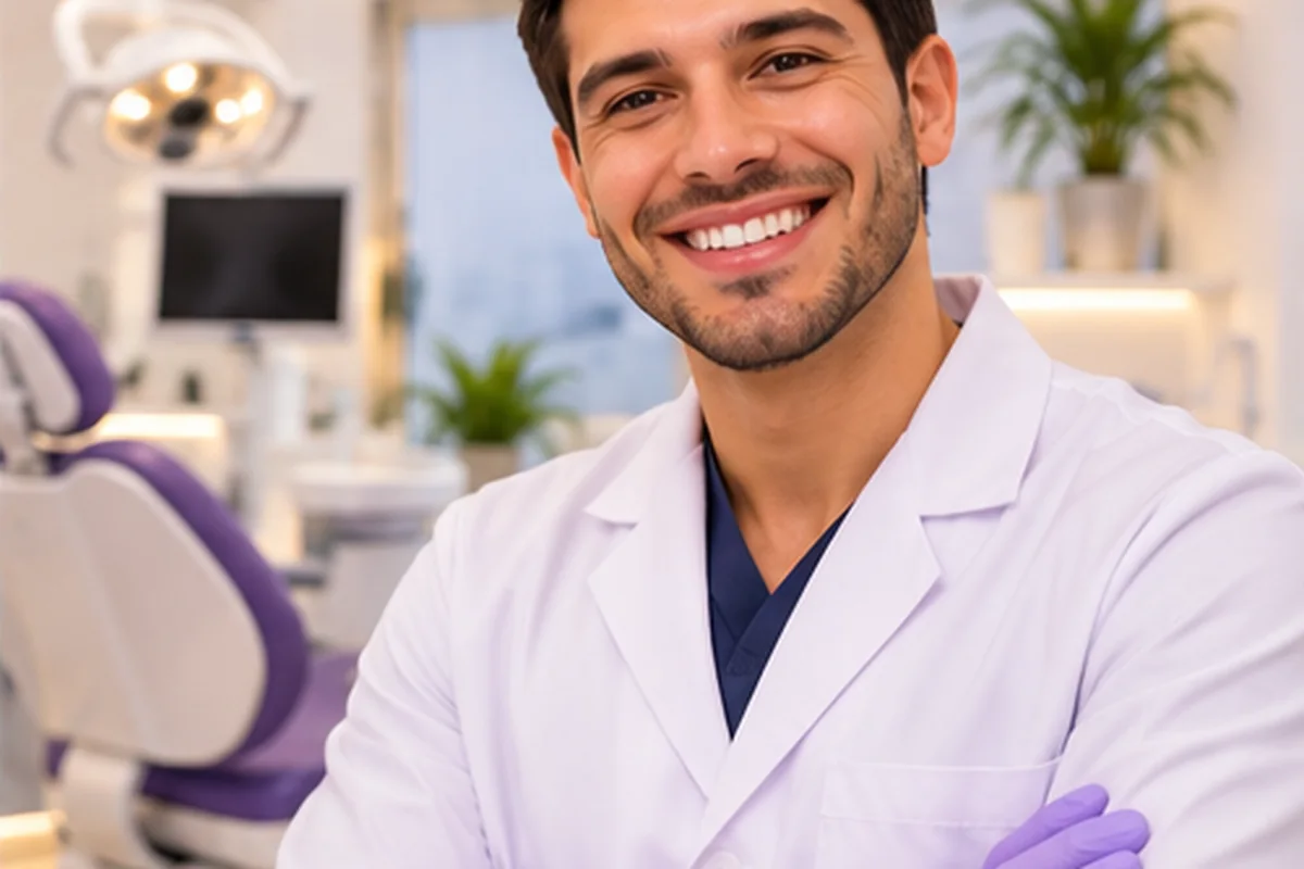 Dentista explicando opciones de cuidado dental a una paciente