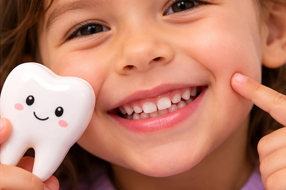 Paciente sonriente en consulta dental